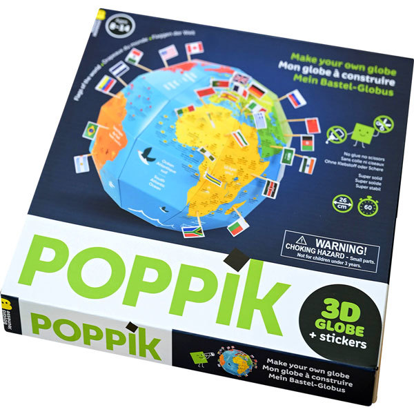 Un globe en 3D à monter avec Poppik